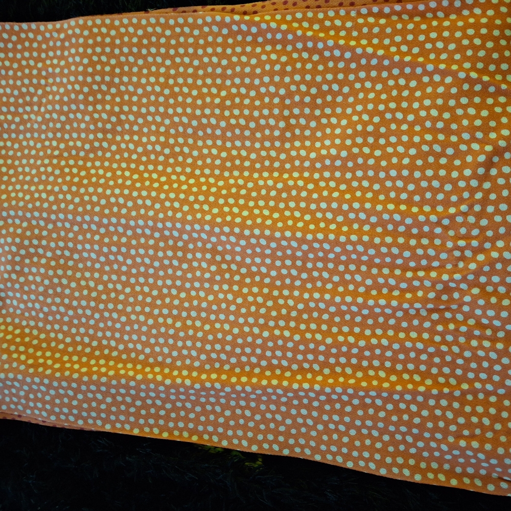 Vera Bradley Orange and White Polka Dot Fabric